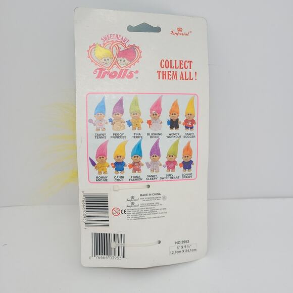 Vintage 1998 Imperial Sweetheart Troll “Stacy Soccer” Yellow Hair & Eyes New - Picture 4 of 4